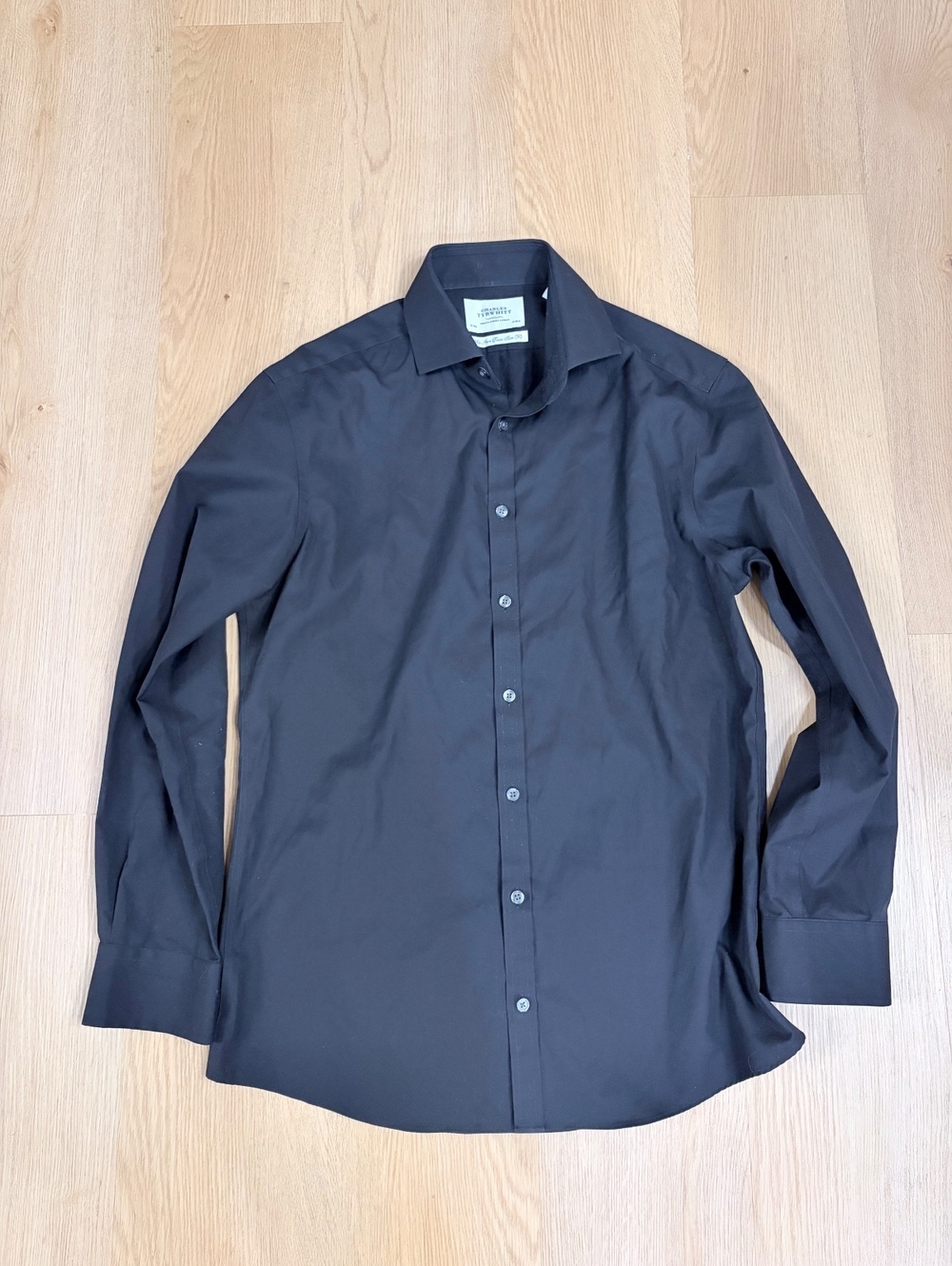 Men’s Charles Tyrwhitt Black Extra Slim Fit Dress Shirt 16/34